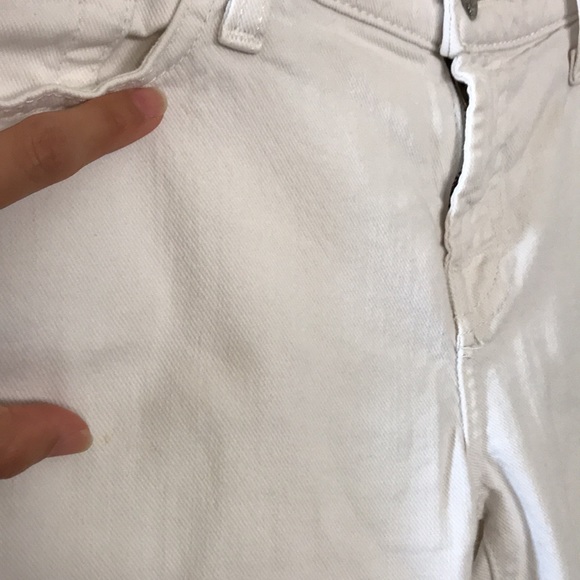 7 For All Mankind White Denim Jeans - Picture 7 of 11
